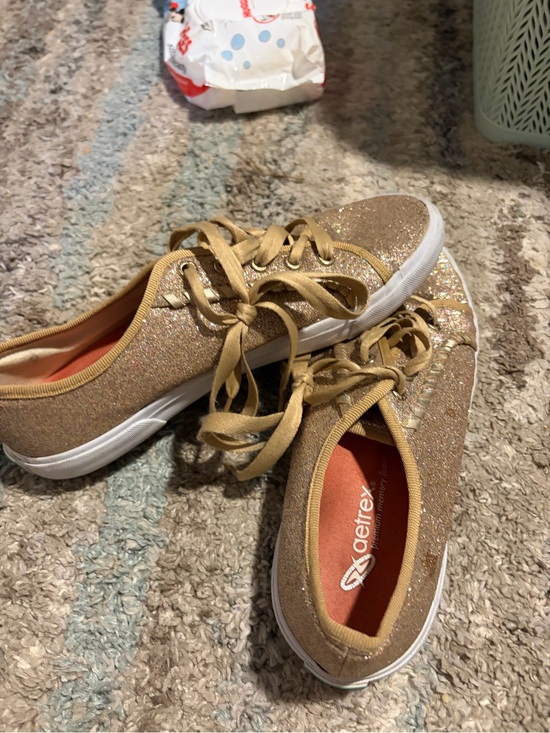 Jack Rogers Shoes - Jack Rogers Gold Glitter Lace-Up Women's Sneakers